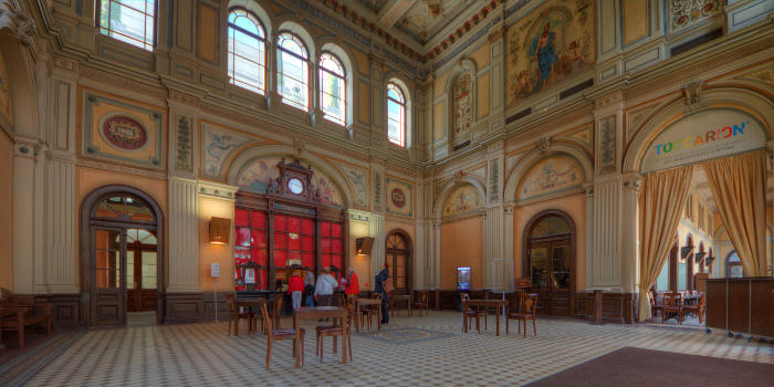 Interior of the old railway station (now part of Festspielhaus) in Baden-Baden (BW, Germany).