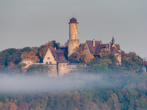 Altenburg in Bamberg with fog field