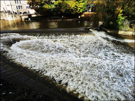 Bath Weir. .. after a downpour.