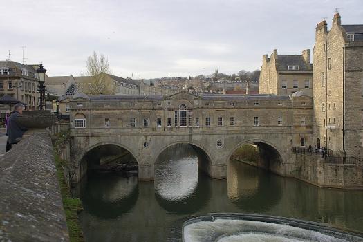 Pulteney Bridge on the River Avon in Bath