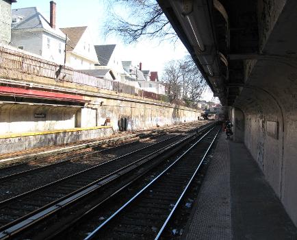 Looking south from Beverley Road towards Cortelyou Road station