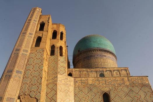 Minaret and Dome of Bibi-Khonym mosque in Samarkand, Uzbekistan