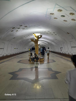 One of the stations of Tashkent Metropolitan named after Bodomzor