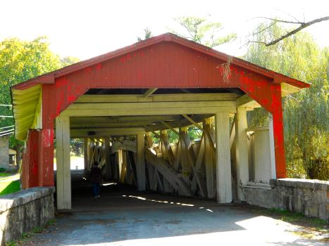 Bogert Covered Bridge in Lehigh County, Pennsylvania. Crosses Little Lehigh Creek in Little Lehigh Park in Allentown, PA. On the NRHP