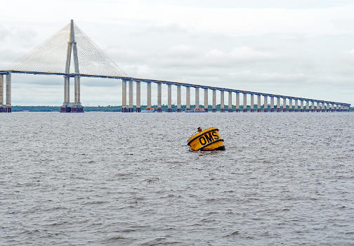 The Rio Negro Bridge is a cable-stayed bridge over the Rio Negro, 3,595 metres (11,795 ft) in length that links the cities of Manaus and Iranduba.