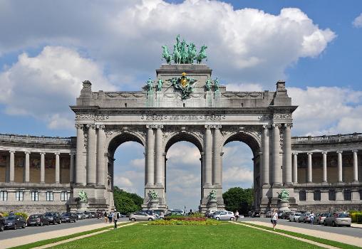 Brussels (Belgium): Triumphal Arch of the Cinquantenaire