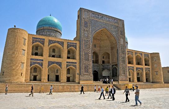 Mir-i-Arab madrasa; Po-i-Kalyan ensemble. Bukhara, Uzbekistan