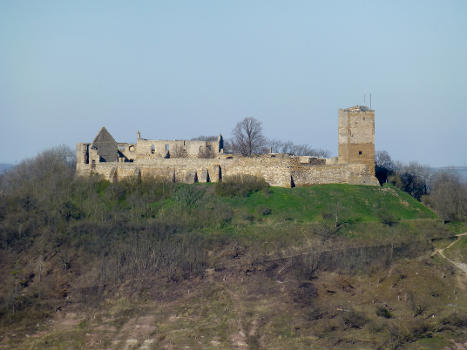 Burg Gleichen vom Bergfried der Mühlburg aus gesehen