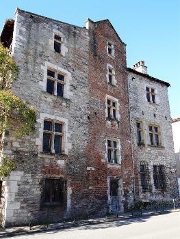 Cahors - Hôtel de Roaldès ou Maison de Henri IV - Façade sur le quai Champollion