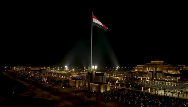 202 meters high flagpole in New administrative capital of Egypt