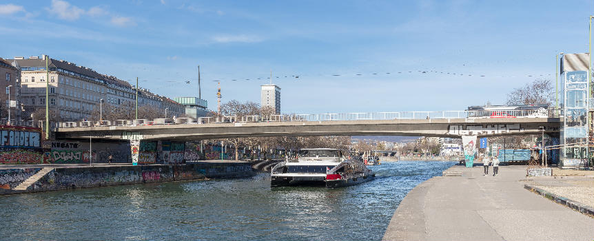 Ship Twin City Liner in the Danube Canal, Vienna, Austria