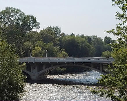 The Capitol Boulevard Memorial Bridge in Boise, Idaho : Also known as the Oregon Trail Memorial Bridge, is listed on the National Register of Historic Places. The bridge was designed by Idaho State Bridge Engineer Charles A. Kyle to span the Boise River. It was begun and completed in 1931.