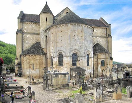 Village of Cénac in the Département of Dordogne/France - choir side of the Romanesque church