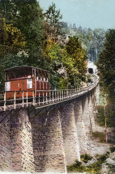 Postkarte der Harderbahn, 1908 (Vorderseite)