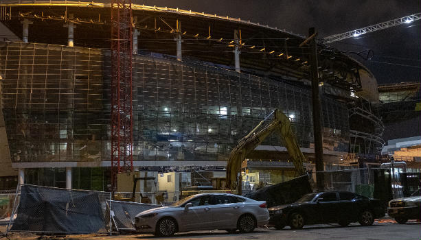 Chase Center under construction in February 2019