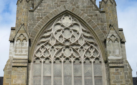 The tracery in the east window of Christ Church Cathedral in Fredericton New Brunswick