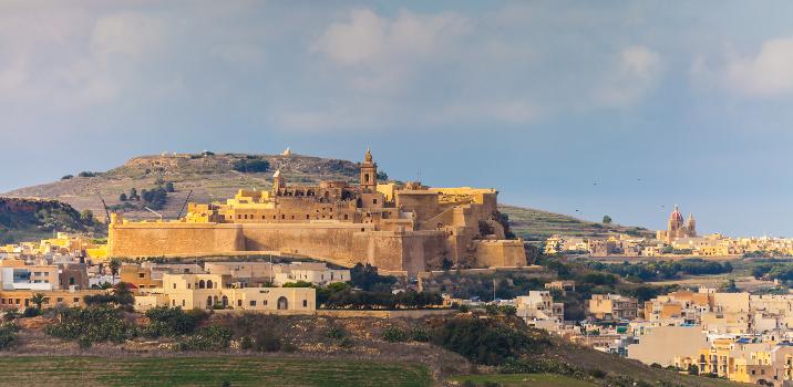 Citadel in Victoria (Rabat) on island of Gozo, Malta (2015).