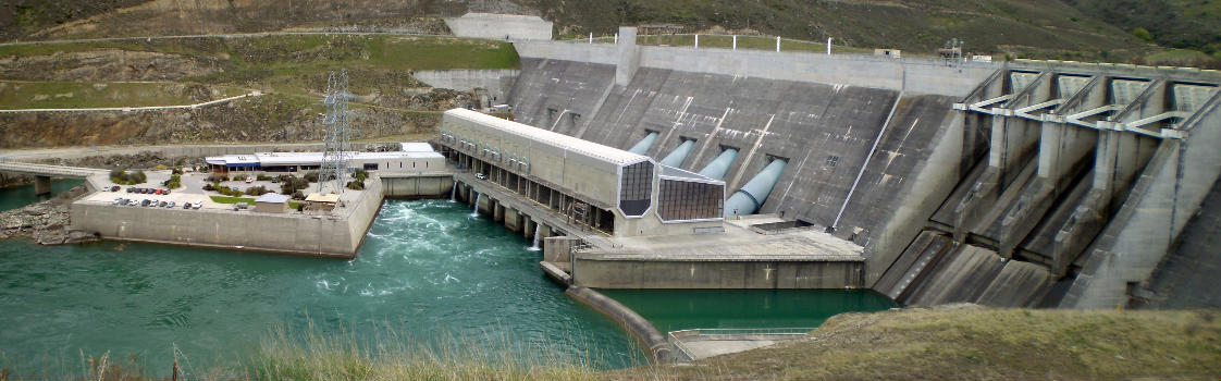 Picture of the Clyde Dam, Central Otago. New Zealand's third largest hydro-electric dam.