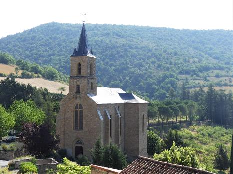 L'église Saint-Christophe de Peyre, Comprégnac, Aveyron, France.