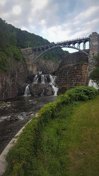 Croton Dam in June. This dam is located in northern Westchester County, and impounds the Croton River