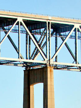 Detail of Kingston–Rhinecliff Bridge, New York