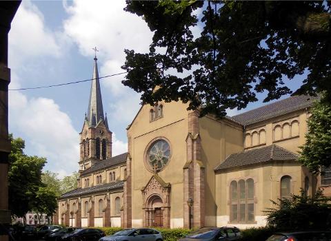 L'église Saint-Barthélemy (construite en 1896-1900) à Mulhouse