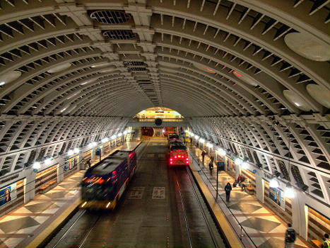 Downtown Seattle Transit Tunnel (DSTT), or the Metro Bus Tunnel, Seattle, Washington.