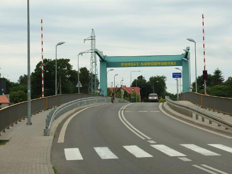 A bascule bridge in Drewnica across one of Vistula river estuaries. Pomorskie voivodship, Poland