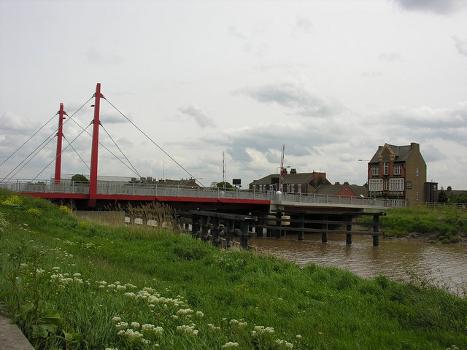 Dutch River Bridge, Goole, East Riding of Yorkshire, England. : This two-lane swing bridge was completed in 2006 and replaced a narrow single-carriageway bridge which was a bottleneck on the route out of Goole to Old Goole and the riverside villages. The opening for vessels is also wider, ships pass through it in order to reach one wharf above this point.
