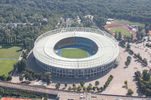 Aerial view of Ernst-Happel-Stadion, Vienna, Austria