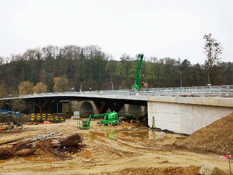 Ettelbruck, le pont Patton en construction