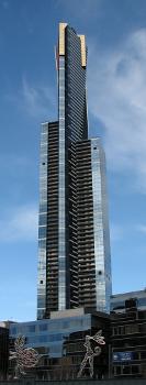 Eureka Tower, Melbourne, Australia viewed from the north