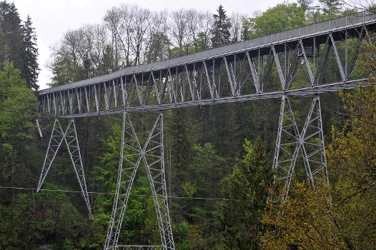 Truss bridge Haggen–Stein over the Sitter; St. Gallen and Appenzell Ausserrhoden, Switzerland.