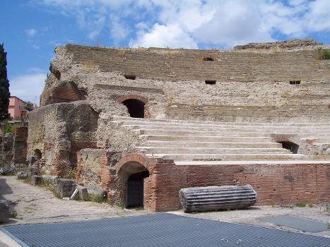The Flavian Amphitheater (Anfiteatro flaviano puteolano), located in Pozzuoli, is the third largest Roman amphitheater in Italy