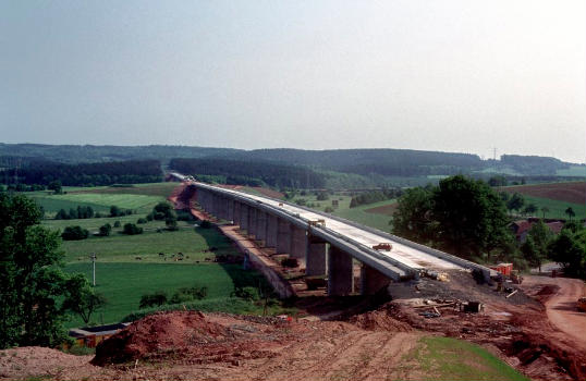 A view on the two Fliede Bridges near Fulda, view south.