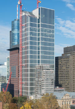 Frankfurt am Main, Taunusturm office tower with residential tower next to it (both under construction).