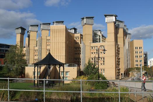 The Frederick Lanchester building of Coventry University , as seen from the grounds of Whitefriars, Coventry