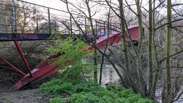 Friends Bridge, River Lea, near the north end of Hackney Marshes