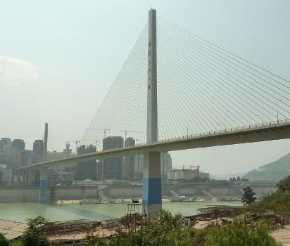The Fuling Wujiang Bridge construction in Chongqing municipality, China