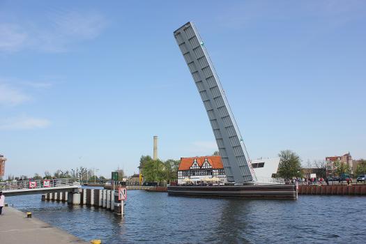 Gdańsk - the footbridge over the river Motława to Ołowianka island