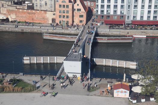 Gdańsk - view from the Ołowianka Ferris Wheel - Ołowianka footbridge