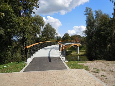 Geh- und Radwegbrücke Neckartenzlingen - Blickrichtung Ost