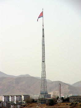 The world's fifth-tallest flagpole, flying the North Korean flag over Gijeong-ri, near Panmunjeom
Based on - colour normalised