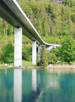 Goldswil-Viadukt mit Aare (hochformat)