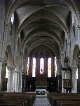 Église collégiale Saint-Étienne de Gorze (Moselle, France). Nef