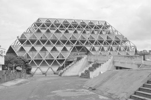 Hall of Nations, Delhi (1971-72), Architect: Raj Rewal + Kuldip Singh; Structure: Mahendra Raj.