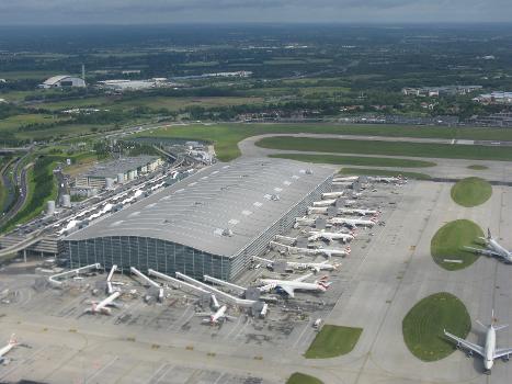 Heathrow,Terminal 5, from above 