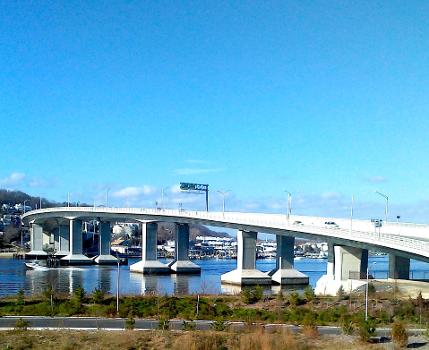 The newly constructed Highlands-Sea Bright Bridge, as seen from Sea Bright, New Jersey
