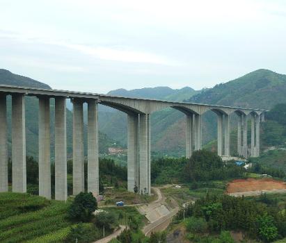 Hutiaohe Bridge in Guizhou province, China