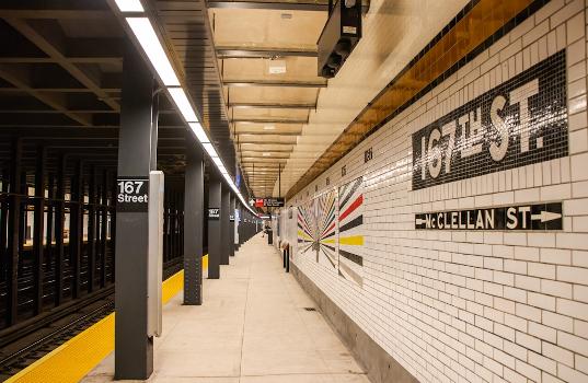 Renovated East 167th Street Station on the IND Grand Concourse Line